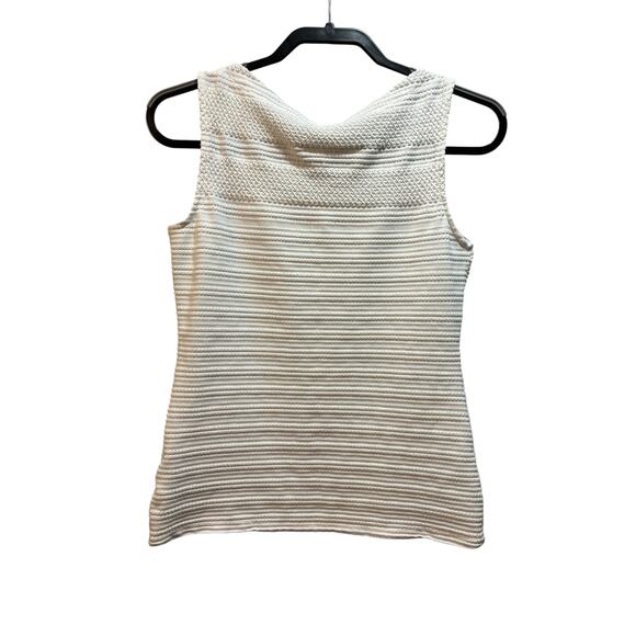 Anthropologie sleeveless white stretchy top women’s size small - Picture 2 of 8